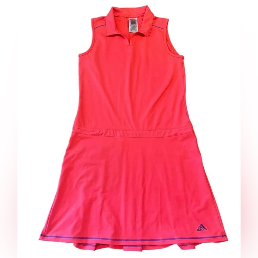 Adidas Tennis Dress in Bright Pink with separate bike shorts size large
